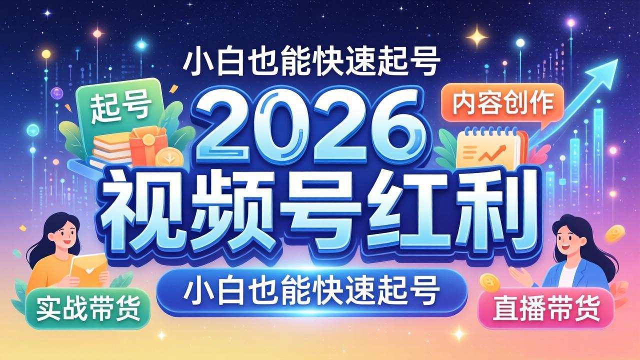 2026视频号红利实战营，大佬亲授起号、内容、直播、IP、投流、私域、矩阵全套落地打法-老吴出海笔记