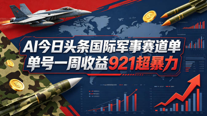 AI今日头条国际军事赛道,单号一周收益921,超暴力-老吴出海笔记