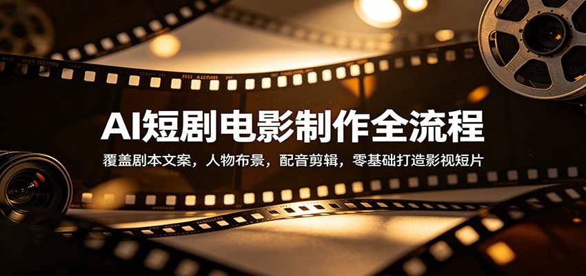 AI短剧电影制作全流程：覆盖剧本文案，人物布景，配音剪辑，零基础打造影视短片-老吴出海笔记