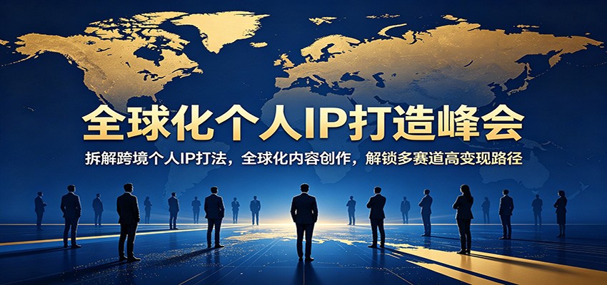 全球化个人IP打造峰会：拆解跨境个人IP打法，全球化内容创作，解锁多赛道高变现路径-老吴出海笔记