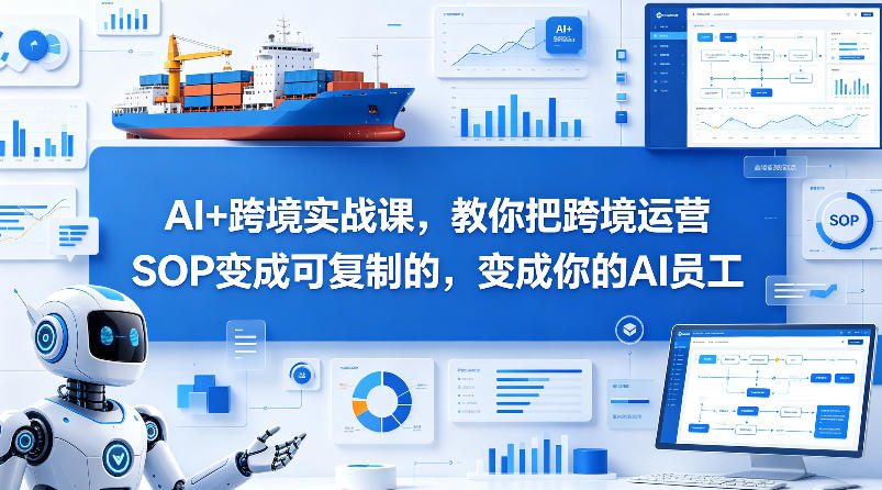 AI+跨境实战课，教你把跨境运营S0变成可复制的，变成你的AI员工-老吴出海笔记