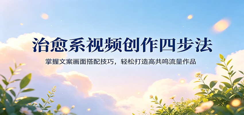 治愈系视频创作四步法:掌握文案画面搭配技巧,轻松打造高共鸣流量作品-老吴出海笔记