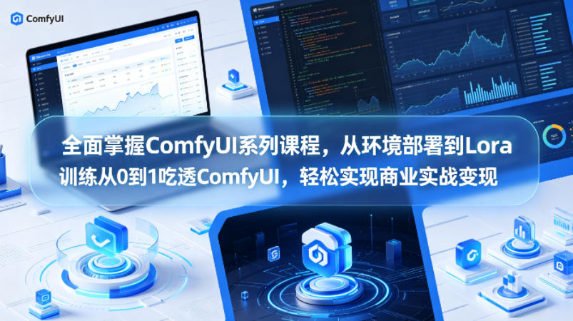 全面掌握ComfyUI系列课程,从环境部署到Lora训练从0到1吃透ComfyUI,轻松实现商业实战变现-老吴出海笔记