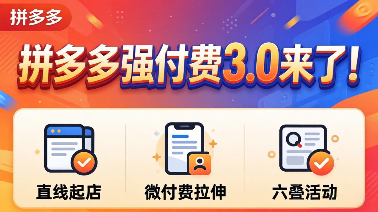 拼多多强付费3.0来了(更新4月-老吴出海笔记