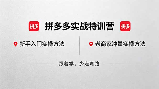 拼多多实战特训营(更新5月3-老吴出海笔记