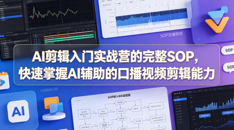 AI剪辑入门实战营的完整SOP,快速掌握AI辅助的口播视频剪辑能力-老吴出海笔记