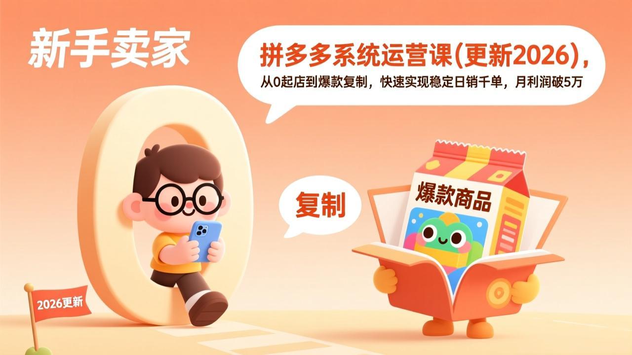 拼多多系统运营课(更新4月-老吴出海笔记