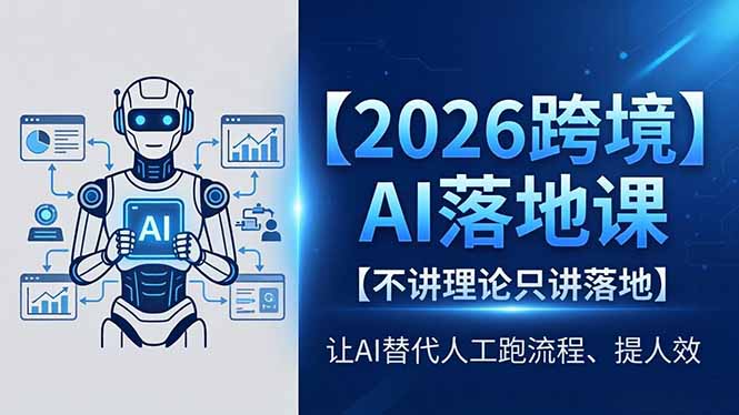 2026跨境AI落地课,不讲理论只讲落地,让AI替代人工跑流程、提人效-老吴出海笔记