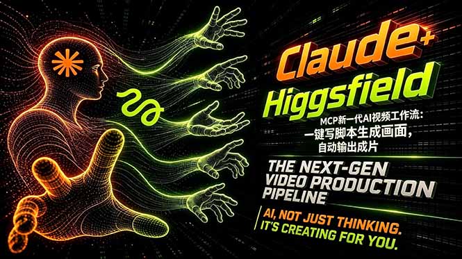 Claude+Higgsfield MCP新一代AI视频工作流：一键写脚本生成画面，自动输出成片-老吴出海笔记