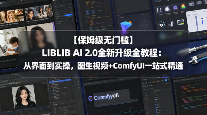 【保姆级无门槛】LIBLIB AI 2.0全新升级全教程:从界面到实操,图生视频+ComfyUI一站式精通-老吴出海笔记