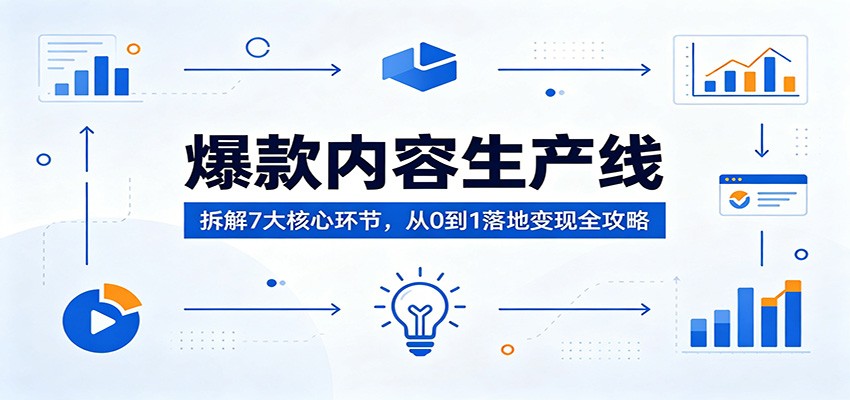 爆款内容生产线:拆解7大核心环节,从0到1落地变现全攻略-老吴出海笔记
