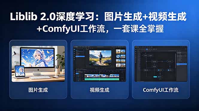 Liblib 2.0深度学习:图片生成+视频生成+ComfyUI工作流,一套课全掌握-老吴出海笔记