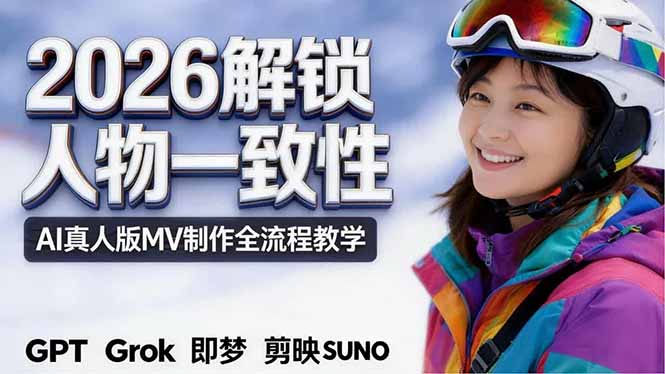 2026独创解锁人物一致性:AI真人版MV制作,不讲空话,不拼概念,全流程实操-老吴出海笔记