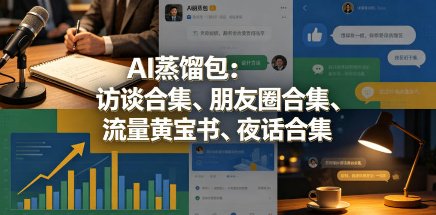 AI蒸馏包：访谈合集、朋友圈合集、流量黄宝书、夜话合集【文档】-老吴出海笔记