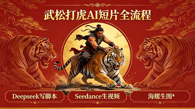 武松打虎AI短片全流程：Deepseek写脚本+Seedance生视频+海螺生图-老吴出海笔记