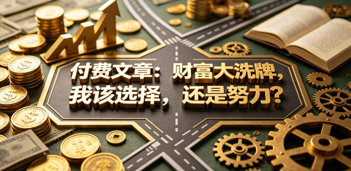 付费文章:财富大洗牌,我该选择,还是努力?-老吴出海笔记