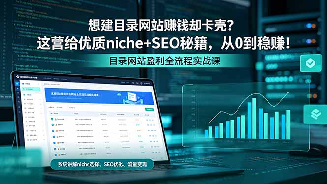 想建目录网站赚钱却卡壳？这营给优质 niche+SEO 秘籍，从 0 到稳赚！-老吴出海笔记