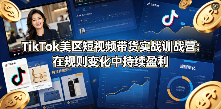 TikTok美区短视频带货实战训战营：在规则变化中持续盈利-老吴出海笔记