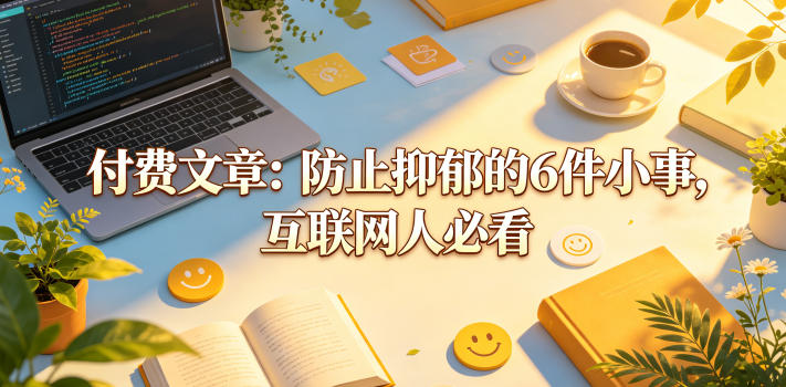 付费文章:防止抑郁的6件小事,互联网人必看!-老吴出海笔记