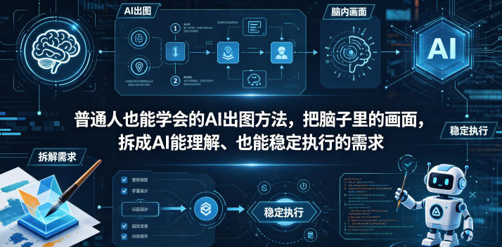 普通⼈也能学会的AI出图⽅法,把脑子里的画面,拆成AI能理解、也能稳定执行的需求【文档】-老吴出海笔记
