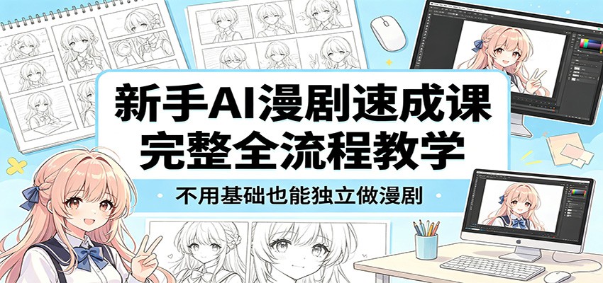 新手AI漫剧速成课:完整全流程教学,不用基础也能独立做漫剧-老吴出海笔记