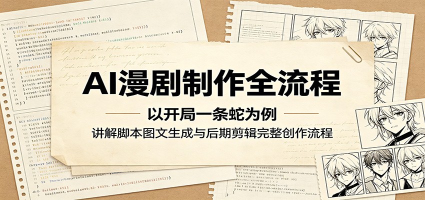 AI漫剧制作全流程:以开局一条蛇为例,讲解脚本图文生成与后期剪辑完整创作流程-老吴出海笔记