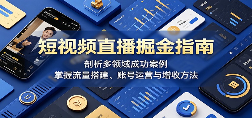 短视频直播掘金指南:剖析多领域成功案例,掌握流量搭建、账号运营与增收方法-老吴出海笔记