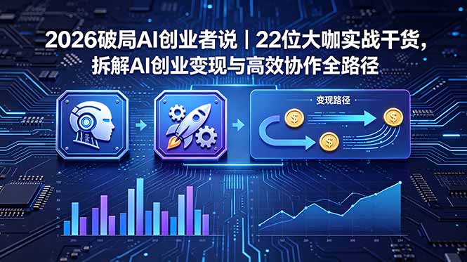 2026 破局 AI 创业者说|22 位大咖实战干货,拆解 AI 创业变现与高效协作全路径-老吴出海笔记