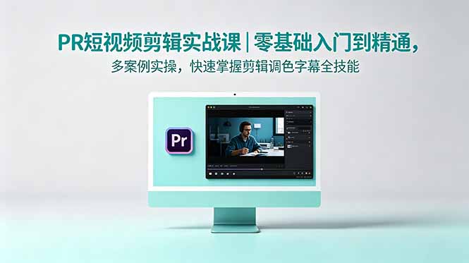 PR短视频剪辑实战课|零基础入门到精通,多案例实操,快速掌握剪辑调色字幕全技能-老吴出海笔记