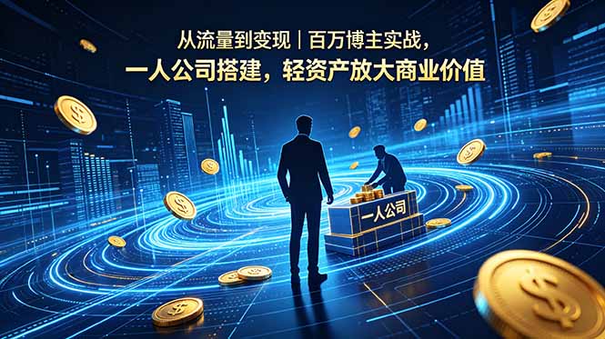 从流量到变现｜百万博主实战，一人公司搭建，轻资产放大商业价值-老吴出海笔记