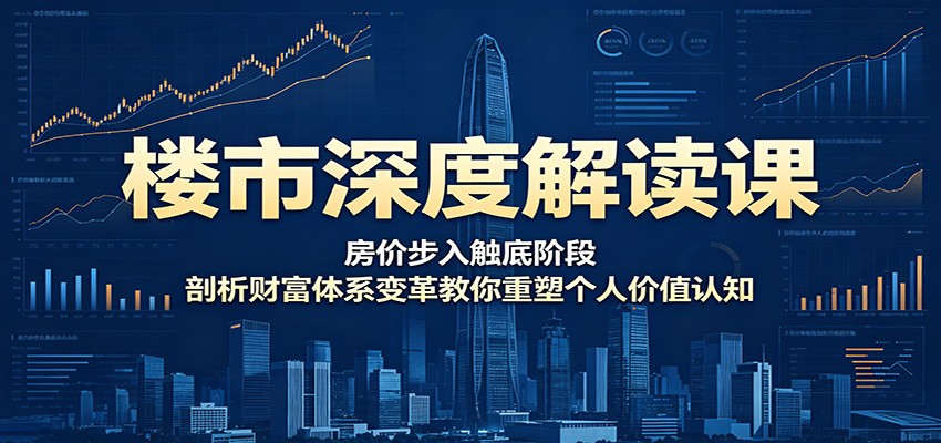 楼市深度解读课：房价步入触底阶段，剖析财富体系变革教你重塑个人价值认知-老吴出海笔记