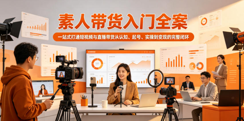 素人带货入门全案,一站式打通短视频与直播带货从认知、起号、实操到变现的完整闭环-老吴出海笔记