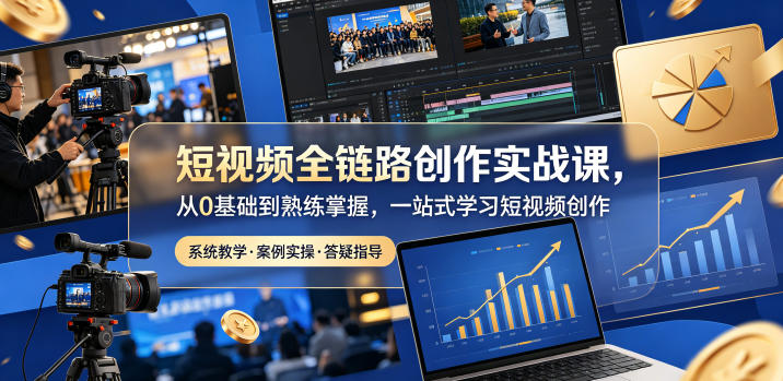 短视频全链路创作实战课，从0基础到熟练掌握，一站式学习短视频创作-老吴出海笔记