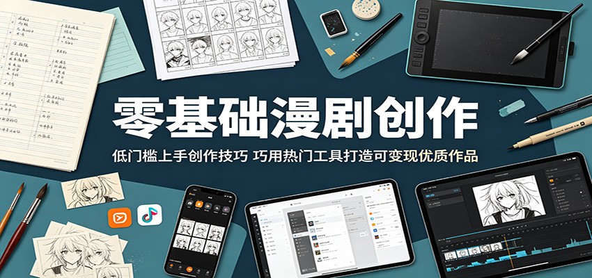 零基础漫剧创作:低门槛上手创作技巧,巧用热门工具打造可变现优质作品-老吴出海笔记