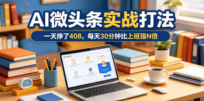 一天挣了408,AI微头条实战打法,每天30分钟比上班强N倍-老吴出海笔记