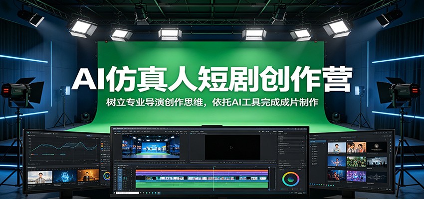 AI仿真人短剧创作营:树立专业导演创作思维,依托AI工具完成成片制作-老吴出海笔记