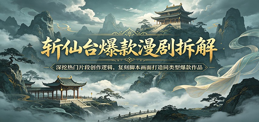 斩仙台爆款漫剧拆解:深挖热门片段创作逻辑,复刻脚本画面打造同类型爆款作品-老吴出海笔记