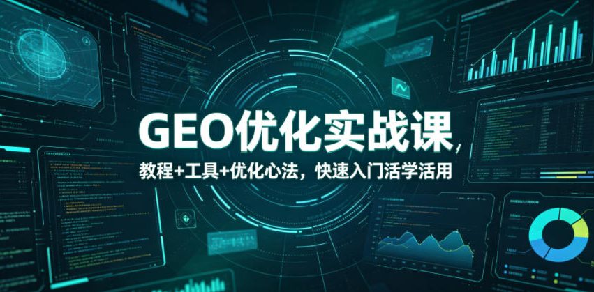 GEO优化实战课,教程+工具+优化心法,快速入门活学活用-老吴出海笔记