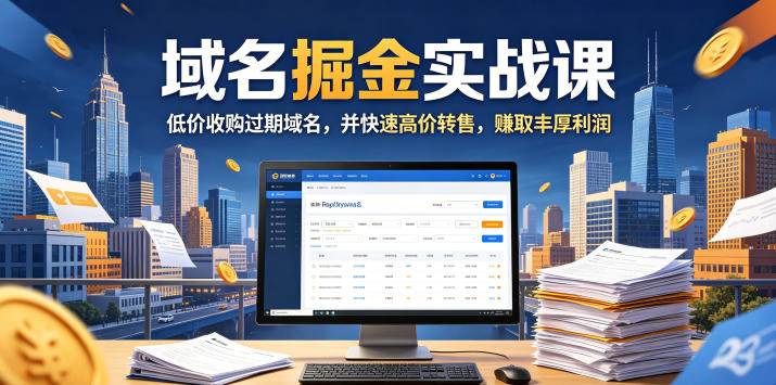 域名交易掘金实战课，低价收购过期域名，并快速高价转售，賺取丰厚利润【原创双语字幕】-老吴出海笔记