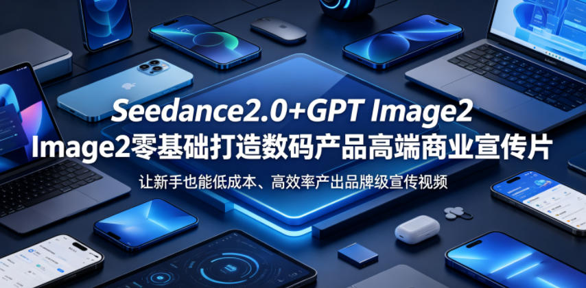 Seedance2.0+GPT Image2零基础打造数码产品高端商业宣传片,让新手也能低成本、高效率产出品牌级宣传视频-老吴出海笔记