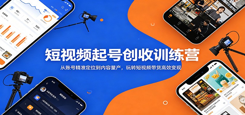 短视频起号创收训练营:从账号精准定位到内容量产,玩转短视频带货高效变现-老吴出海笔记