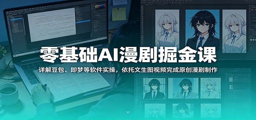 零基础AI漫剧掘金课:详解豆包、即梦等软件实操,依托文生图视频完成原创漫剧制作-老吴出海笔记