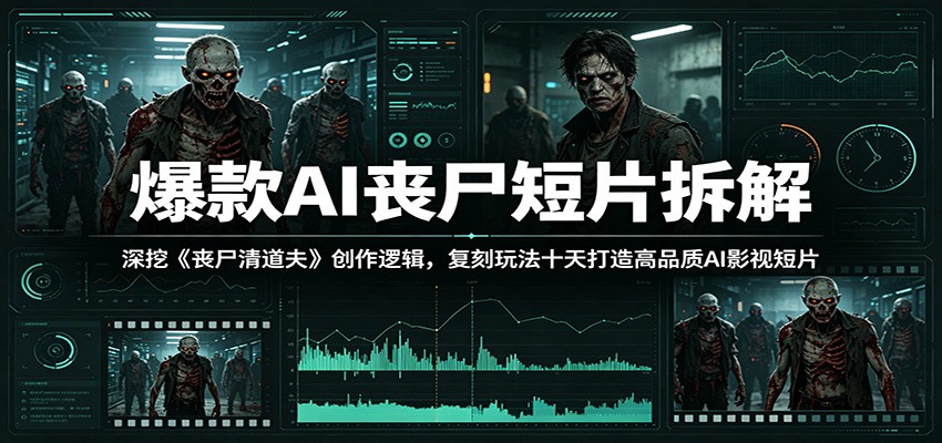爆款AI丧尸短片拆解:深挖《丧尸清道夫》创作逻辑,复刻玩法快速打造高品质AI影视短片-老吴出海笔记