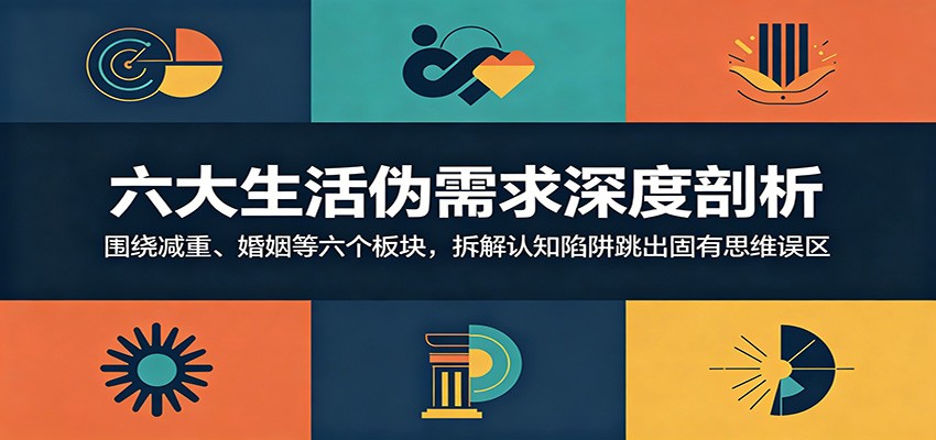 六大生活伪需求深度剖析:围绕减重、婚姻等六个板块,拆解认知陷阱跳出固有思维误区-老吴出海笔记
