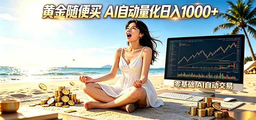 黄金随便买?AI自动外汇量化交易 在家当皇帝 日入1000+-老吴出海笔记