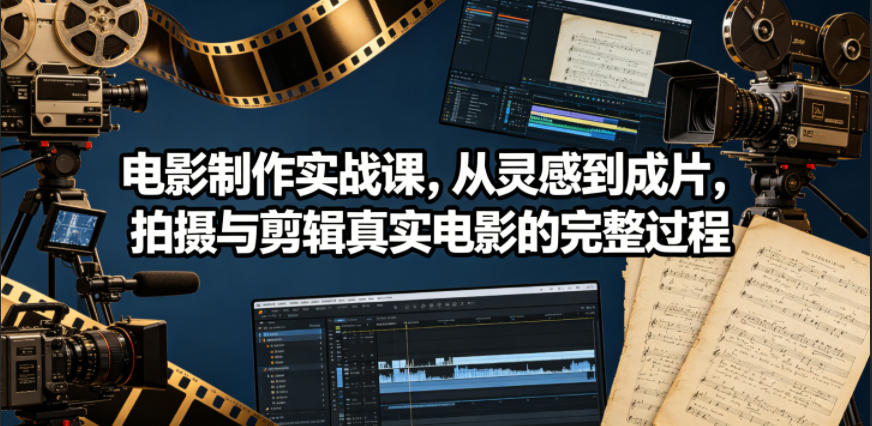 电影制作实战课,从灵感到成片,拍摄与剪辑真实电影的完整过程【原创双语字幕】-老吴出海笔记
