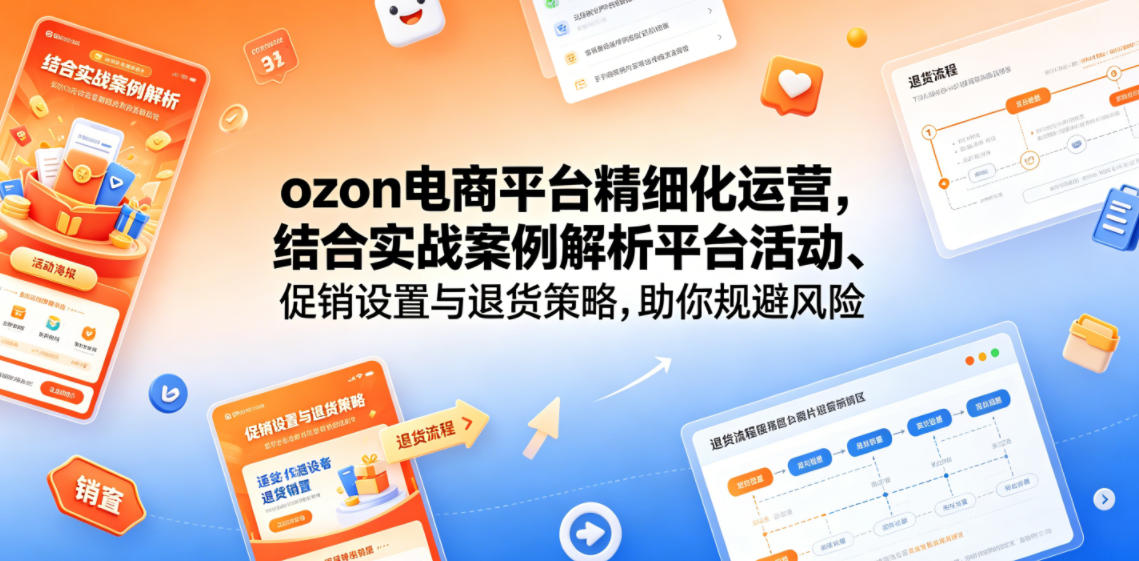 ozon电商平台精细化运营,结合实战案例解析平台活动、促销设置与退货策略,助你规避风险、提升销量-老吴出海笔记