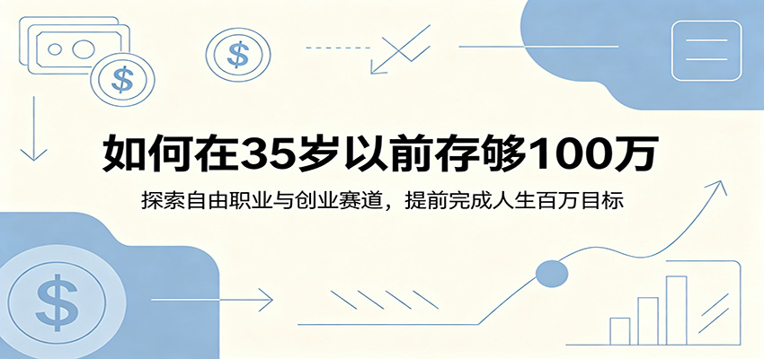 如何在35岁以前存够100万:探索自由职业与创业赛道,提前完成人生百万目标-老吴出海笔记