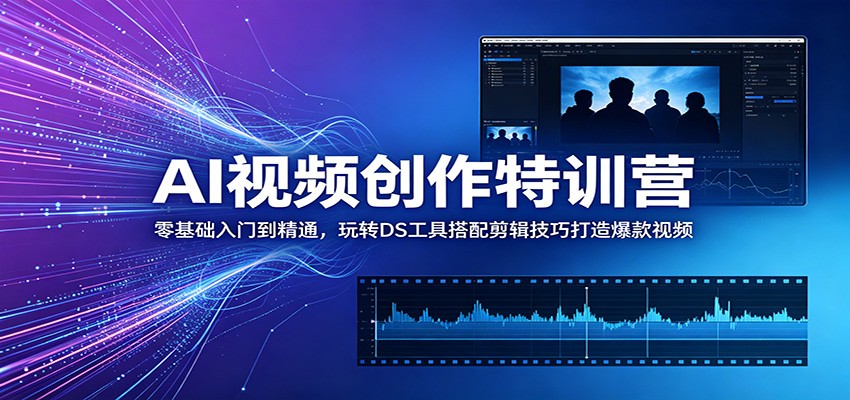 AI视频创作特训营:零基础入门到精通,玩转DS工具搭配剪辑技巧打造爆款视频-老吴出海笔记