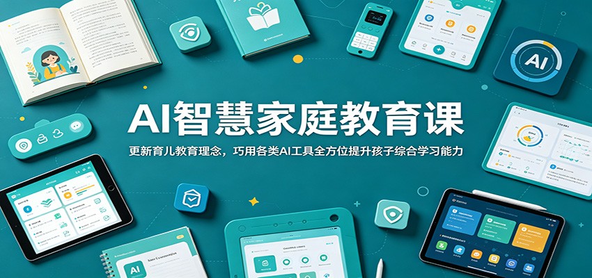 AI智慧家庭教育课:更新育儿教育理念,巧用各类AI工具全方位提升孩子综合学习能力-老吴出海笔记